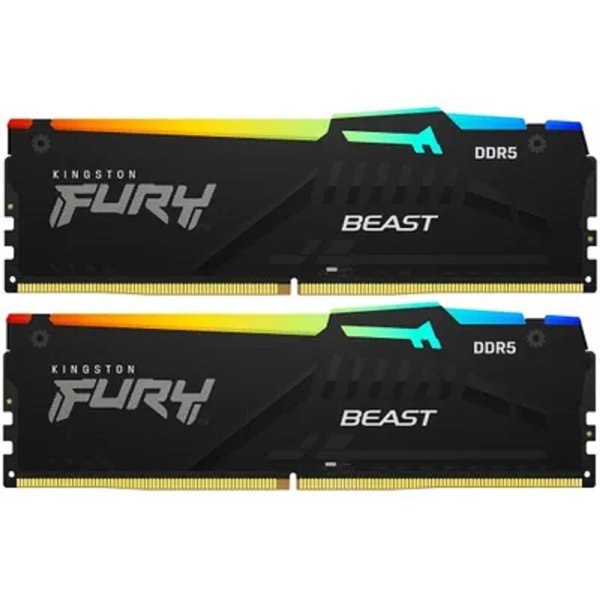 Kingston DDR5 DIMM 64Gb Kit 2x32GB (KF560C30BBEAK2-64) Fury Beast RGB Expo