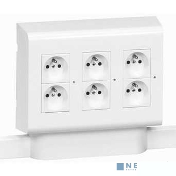 Legrand 031622 Рамка Mosaic - 3х4 модулей - для мини-плинтуса DLPlus - белая