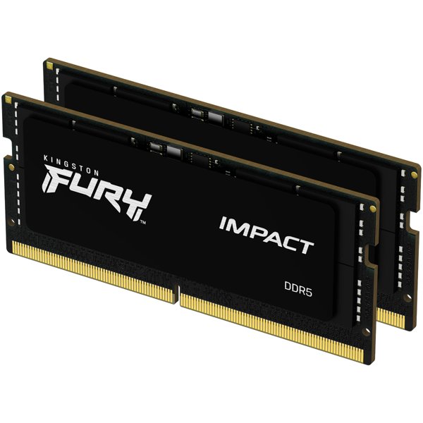 Kingston DDR5 SODIMM 32GB  4800MT/s  CL38  (Kit of 2) FURY Impact PnP KF548S38IBK2-32