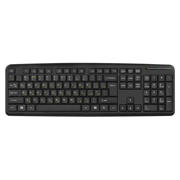Exegate EX279939RUS Клавиатура Exegate LY-331L2, <USB, шнур 2,2м, черная,  104кл, Enter большой>, OEM