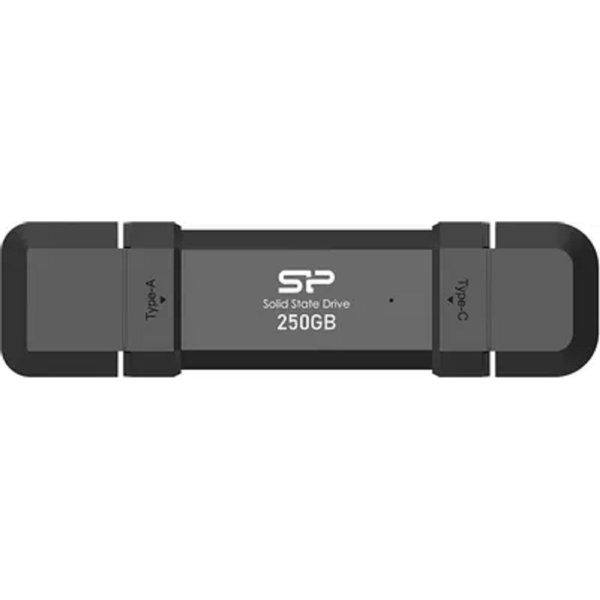 Накопитель SSD Silicon Power USB-C 250GB SP250GBUC3S72V1K DS72 1.8" черный USB-A