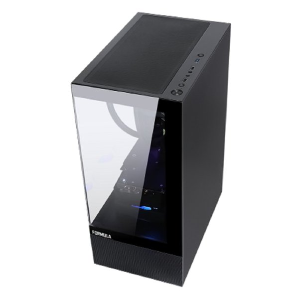 Корпус Formula Crystal Z1 PLUS черный без БП ATX 2x120mm 2xUSB2.0 1xUSB3.0 audio bott PSU