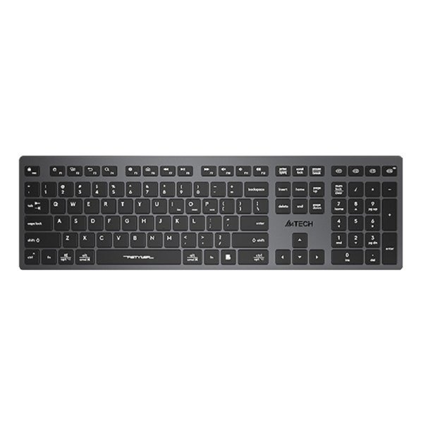 Клавиатура A4Tech Fstyler FBX50C серый USB беспроводная BT/Radio slim Multimedia (FBX50C GREY)