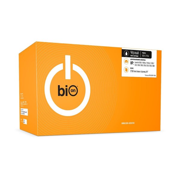 Bion C7115A Картридж для HP{ LaserJet 1000/1005/1200/1200N/1200SE/1220/1220SE/3300MFP/3320N MFP/3320MFP/3330MFP} (2500  стр.), Черный, с чипом