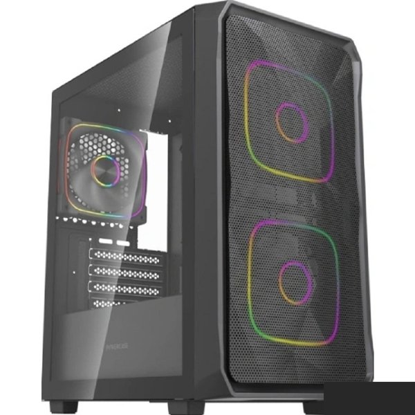 Powercase Корпус Mistral SM06 ARGB, Tempered Glass, 3x120mm ARGB PWM fans, чёрный, mATX (CMMSM06B-A3)