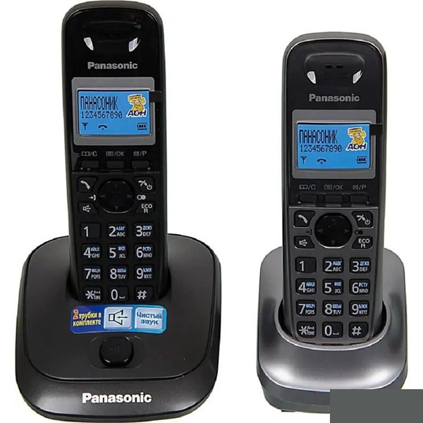Panasonic KX-TG2512RU2 {Доп трубка в комплекте, АОН, Caller ID, спикерфон, полифония}