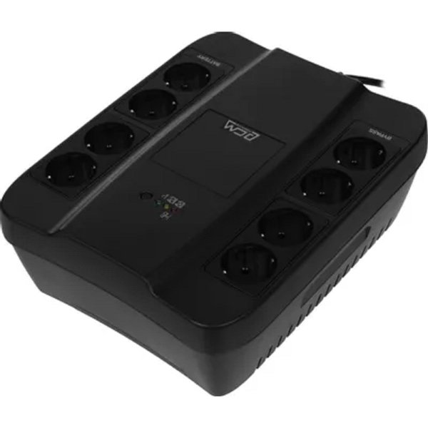 PowerCom Spider SPD-650N ИБП {OffLine, 650VA/390W, Tower, 8xEURO: 4 с резервным питанием, 4 с фильтрацией} (332714)