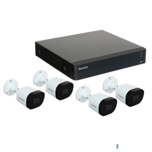 Falcon Eye FE-104MHD KIT ДАЧА SMART Комплект видеонаблюдения Гибридный регистратор с поддержкой AHD/TVI/CVI/IP/Аналог. Алгоритм сжатия H.264