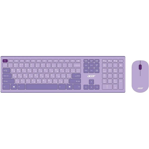 Acer OCC205 [ZL.ACCEE.00D] Комплект (клавиатура+мышь) клав:фиолетовый мышь:фиолетовый USB беспроводная slim
