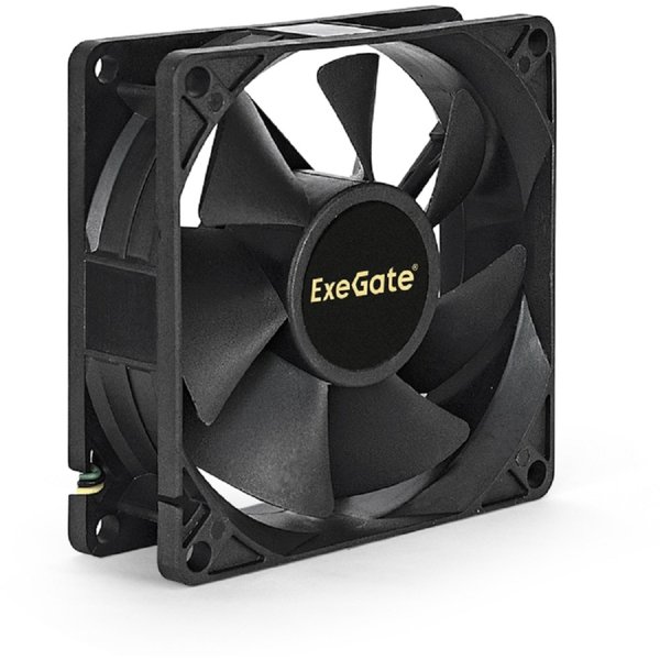 Exegate EX283377RUS Вентилятор ExeGate EX08025S3P, 80x80x25 мм, подшипник скольжения, 3pin, 1800RPM, 23dBA