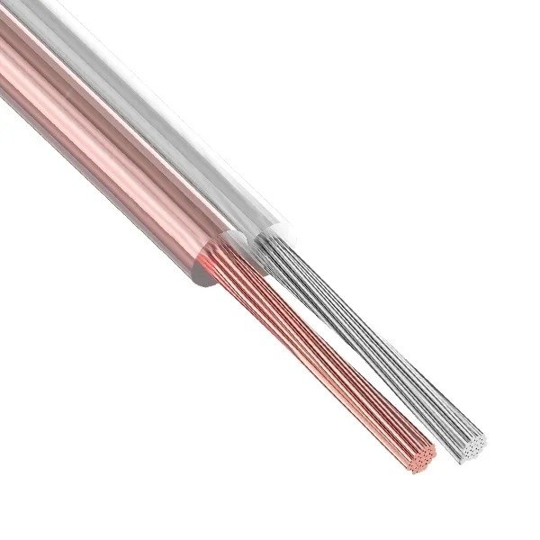 Rexant 01-6304-05 Кабель акустический, 2х0.75 мм2, прозрачный SILICON, 5 м.