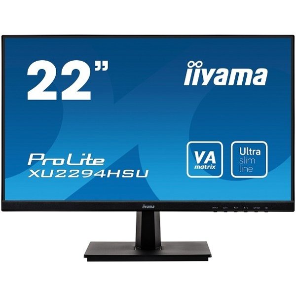 IIYAMA 21.5" XU2294HSU-B1 черный {VA 1920x1080 75Hz 4ms 178/178 250cd 3000:1 8bit(6bit+FRC) D-Sub HDMI1.4 DisplayPort1.2 FlickerFree 2xUSB2.0 2x1W VESA}