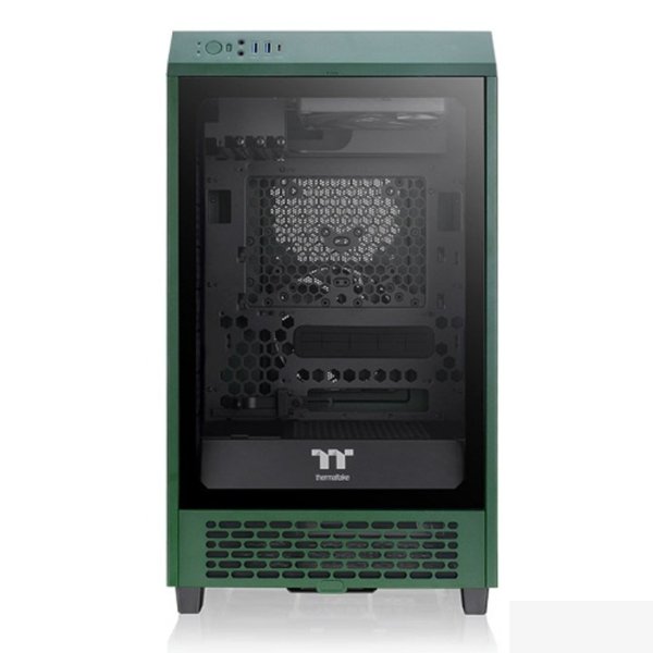 Корпус Thermaltake The Tower 200 Racing Green /Racing Green/Win/SPCC/Tempered Glass*1/CT140 Fan*2/Color Box