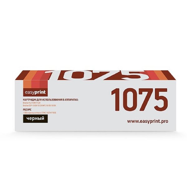 EasyPrint TN-1075 Картридж LB-1075 для Brother HL-1010R/1112R/DCP-1510R/1512/MFC-1810R/1815, 1К