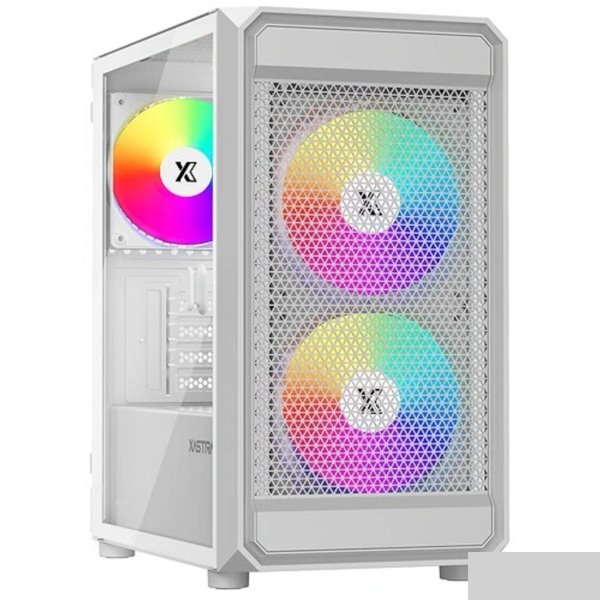 XASTRA Корпус  A303M 3ARGB White mATX/Mesh/ tempered glass / 2x140mm + 1x120mm ARGB PWM fans/ Door/ A303M-2FC14A-1FC12A-D-WH