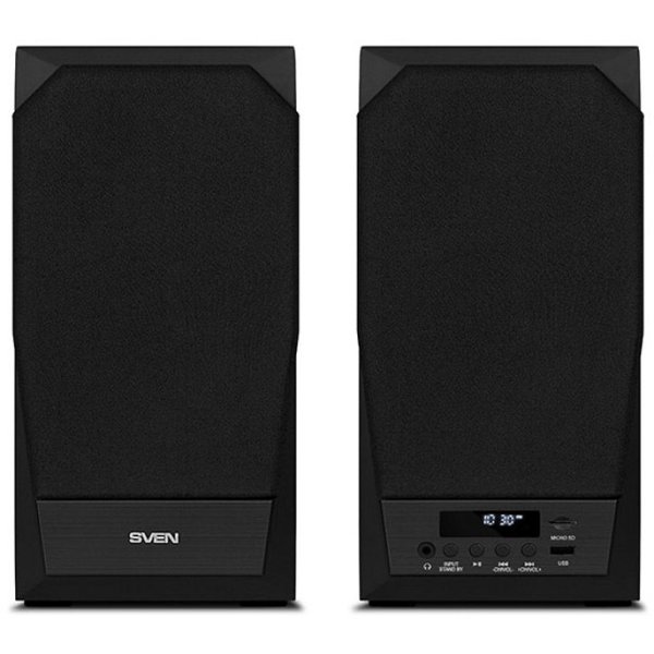 SVEN АС MC-20, чёрный (90 Вт, FM-тюнер, USB/microSD, дисплей, ПДУ, Bluetooth, Optical)