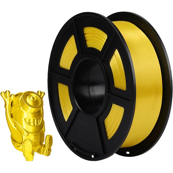 Филамент NVPRINT Silk PLA+ Yellow для 3D печати диаметр 1.75мм  длина 330 метров  масса 1 кг