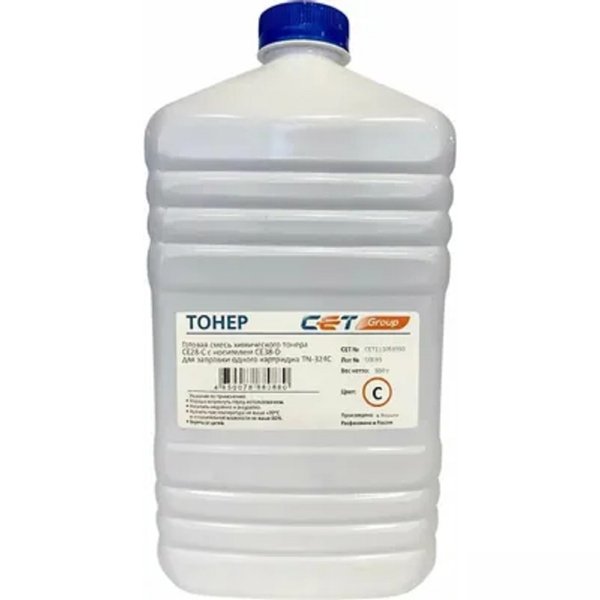 Тонер Cet CE28-C CET111053C500 голубой бутылка 500гр. для принтера KONICA MINOLTA Bizhub C258/308/368/227i/257i