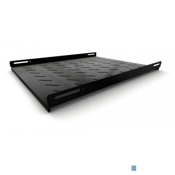 Hyperline TSH3L-650-RAL9004 (TSH3L-650-RAL9005) Полка стационарная, глубина 650 мм, с боковым креплением, нагрузка до 20 кг, для шкафов серии TTB, TTR, TTC2, 485х650мм (ШхГ), цвет черный