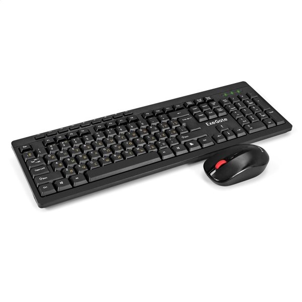 Exegate EX298904RUS Комплект беспроводной ExeGate Professional Standard Combo MK260 (клавиатура мультимедийная полноразмерная влагозащищенная 113кл. + мышь оптическая 1200dpi, 4 кнопки и колесо прокру