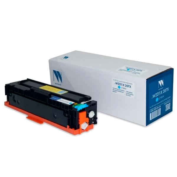 Картридж NVP совместимый NV-W2211X 207X Cyan для HP Color LaserJet M255/M282/M283 (2450k) до версии fw20220729