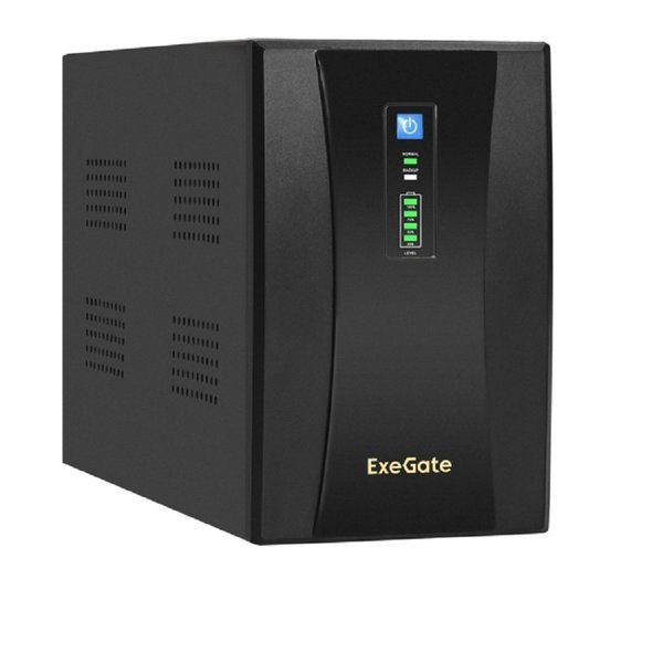Exegate EX292608RUS ИБП ExeGate SpecialPro UNB-2000.LED.AVR.4C13.RJ.USB <2000VA/1200W, LED, AVR,4*C13, RJ45/11,USB, металлический корпус, Black>