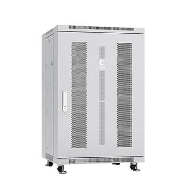 Cabeus ND-05C-18U60/60 Шкаф монтажный телекоммуникационный 19" напольный для распределительного и серверного оборудования 18U 600x600x988mm (ШхГхВ) передняя и задняя перфорированные двери, ручка с зам