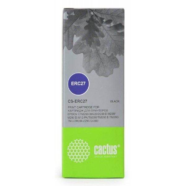 CACTUS ERC27 Картридж ленточный Cactus CS-ERC27 черный для Epson ERC 27 700000 signs