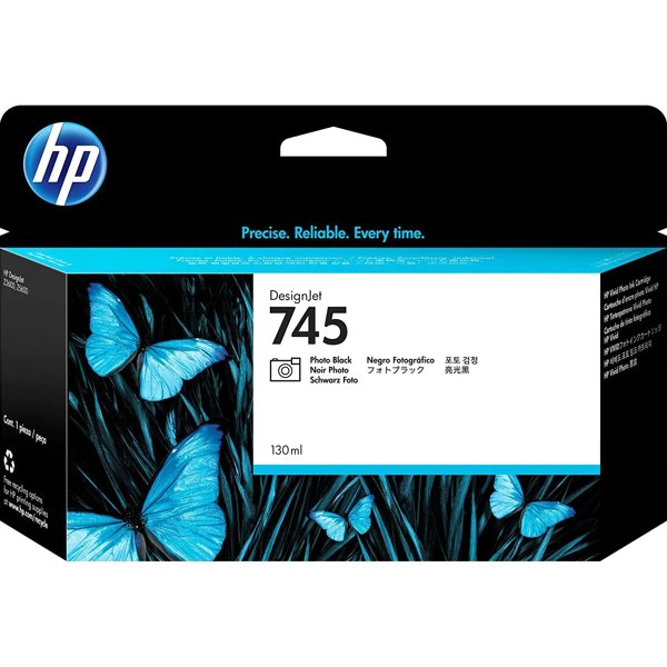 Картридж HP 745 струйный черный фото (130 мл)