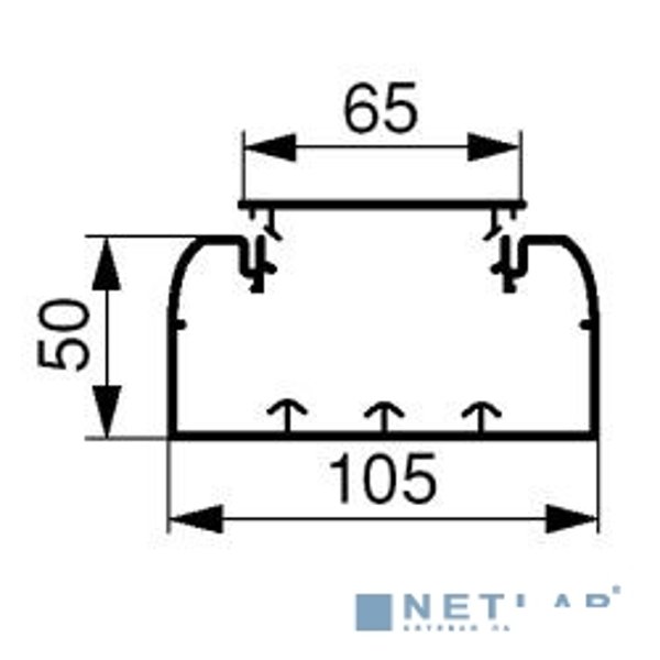 Legrand 010429 Кабель-канал DLP 50x105 - 1 секция - 1 крышка 65 мм - длина 2 метра - белый