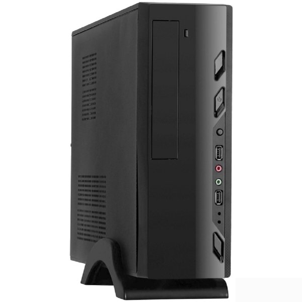 Exegate EX268694RUS Корпус MiniITX Exegate MI-208 Black, miniITX/mATX, <M350, 80mm>, 2*USB, Audio