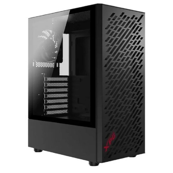 XPG VALOR AIR black / ATX / tempered glass / 4x 120mm black fans/front magnet filter/ VALORAIRMT-BKCWW