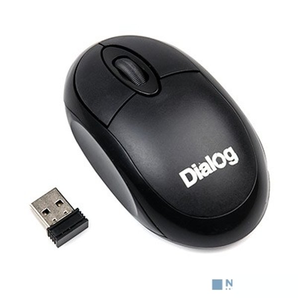 Мышь MROC-10U Dialog Comfort RF 2.4G Optical - 3 кнопки + ролик прокрутки, USB, черная