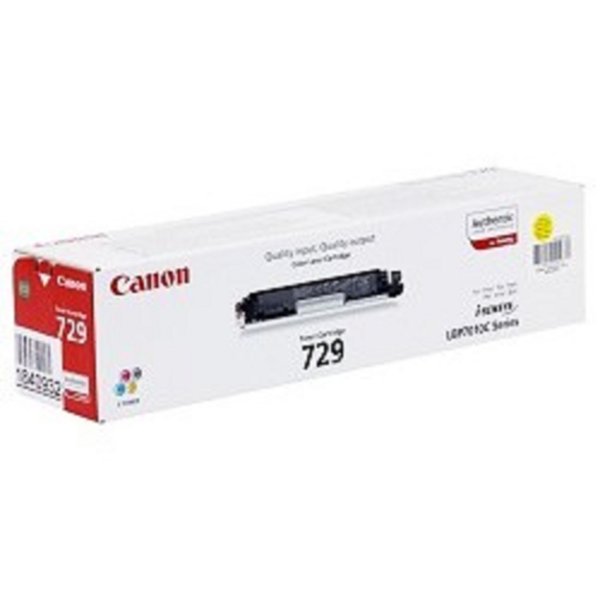 Canon Cartridge 729Y 4367B002 Тонер картридж для LBP 7010C, Желтый, 1000стр.