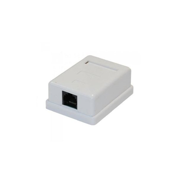 Внешняя сетевая розетка NEOMAX [NM-SMB-KJ45-U5E-1PD-101-WH] Cat.5E,UTP, 1 порт, цвет белый