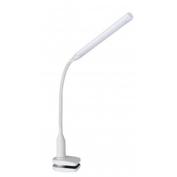 Camelion KD-793 C01 белый LED ((Свет-к настол.,6 Вт,зажим-струбцина,230В,сенс.вкл-е,4 ур.ярк,4000К)