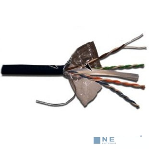 Кабель информационный Lanmaster LAN-6EFTP-WP-OUT кат.6 F/UTP общий экран 4X2X24AWG PVC внешний 305м черный
