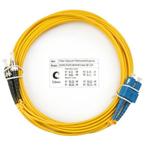 Cabeus FOP(d)-9-SC-ST-25m Шнур оптический duplex SC-ST 9/125 sm 25м LSZH