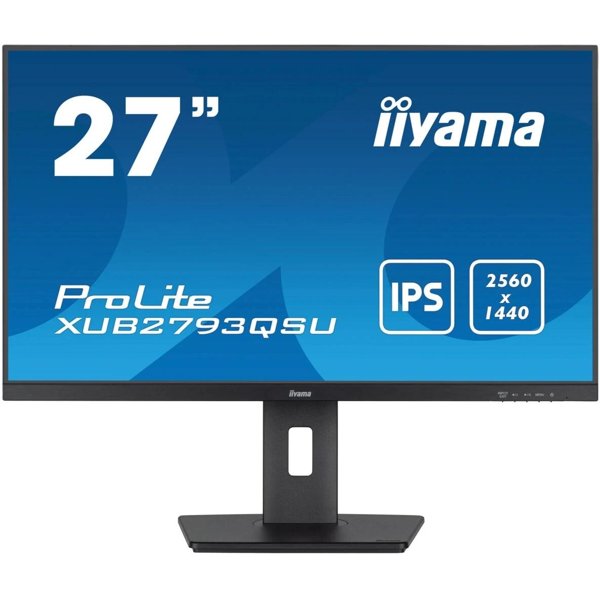 LCD Iiyama 27" XUB2793QSU-B7 {IPS 2560x1440 100Hz 1ms 300cd HDMI DisplayPort USB M/M HAS Pivot}
