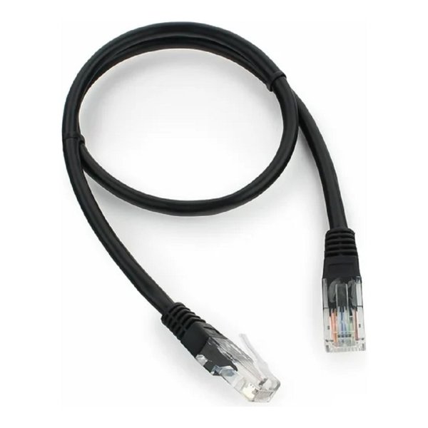 Cablexpert PP12-0.5M/BK Патч-корд UTP кат. 5e, 0.5м, литой, многожильный, чёрный (PP12-0.5M/BK)