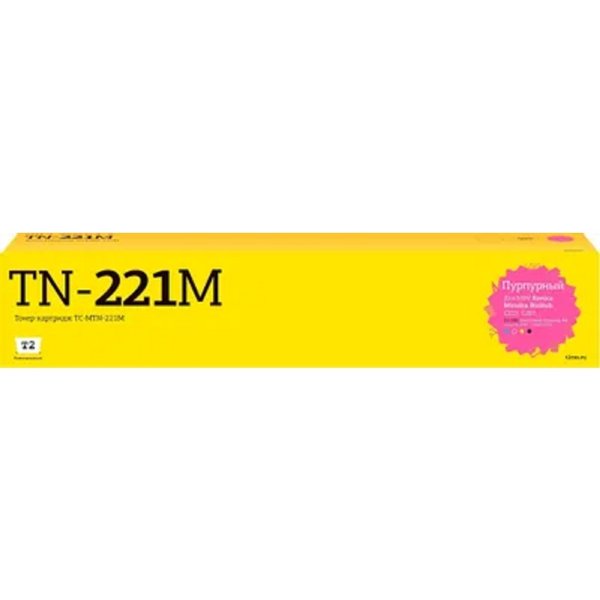 TC-MTN-221M Тонер-картридж T2 для Konica-Minolta BizHub C227/C287 (21000 стр.) пурпурный, с чипом