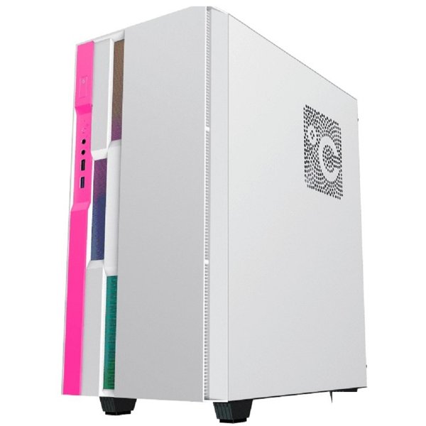 GameMax Корпус Brufen C3 WP без БП, MidiT, ATX, Бело-роз, Зак. стекл., USB 3.0, 1*120; 1*140мм вент.