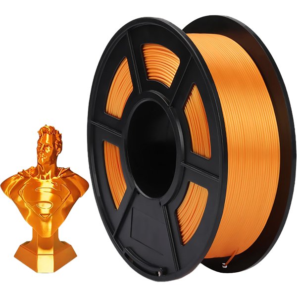 Филамент NVPRINT Silk PLA+ Orange для 3D печати диаметр 1.75мм  длина 330 метров  масса 1 кг