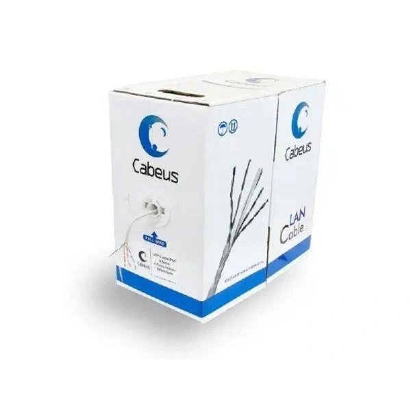Cabeus UTP-4P-Cat.5e-SOLID-LSZH-GY-LIGHT Кабель витая пара UTP (U/UTP), категория 5e, 4 пары 0,47мм (24 AWG), одножильный, LSZH, нг(А)-HF, серый, (305 м)