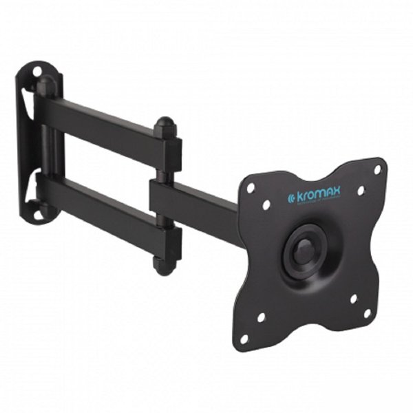 Kromax DIX-15 black, Кр. стал. наст. для TV 15"-28", max 30 кг, 5 ст св., нак. ±15°, пов. 180°, от ст. 48-377 мм, max VESA 100x100 мм.