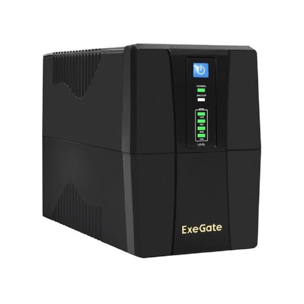 Exegate EX292785RUS ИБП ExeGate Power Back BNB-1000.LED.AVR.2SH <1000VA/550W, LED, AVR, 2*Schuko, батарея 12V 9Ah, Black>
