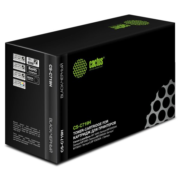 CACTUS Cartridge  CS-C719H  Картридж  для принтеров Canon LB MF5840 i-Sensys/ MF5880 i-Sensys;LBP 6300 i-Sensys/ 6650 i-Sensys, черный, 6400стр