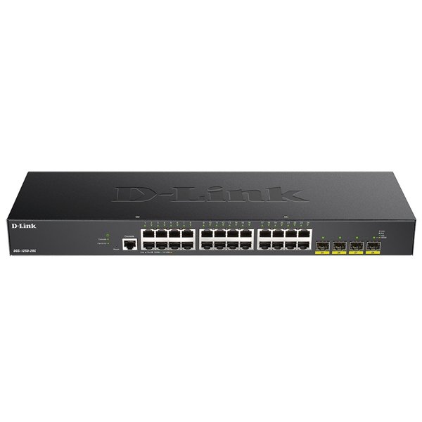 D-Link DGS-1250-28X/A1A Управляемый L2 коммутатор c 24 портами 10/100/1000Base-T и 4 портами 10GBase-X SFP+
