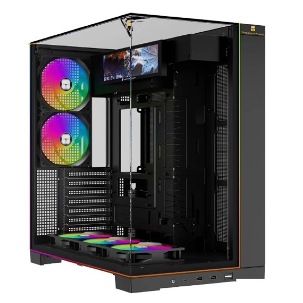 Thermalright Корпус TR-A70 Vision FAN5-C / Black / TG / 5x120mm ARGB PWM Fans / ARGB Strip / 9.16'' LCD screen / USB TYPE-C / ATX / TRA70VF5CB