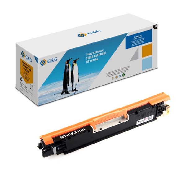 Тонер-картридж G&G,  GG-CE310A  аналог HP CE310A/126A/Canon 729 черный 1.2k с чипом